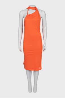 Orange dress with open back