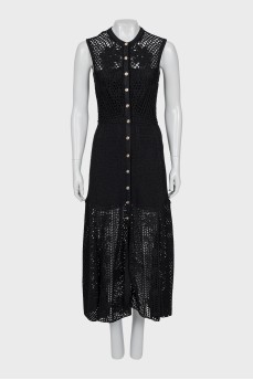 Lace dress with buttons