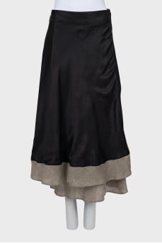 Wide fit silk skirt