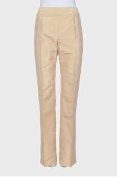 Silk trousers with arrows