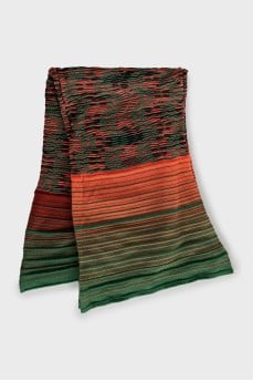 Red and green striped scarf