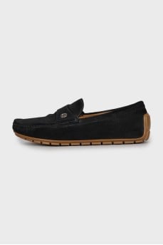 Men's Blue Suede Loafers