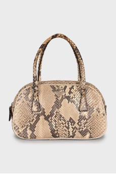 Mini python leather bag