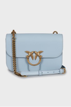 Blue leather bag
