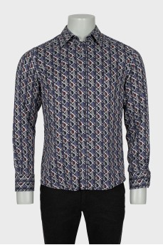 Men's Shirt with Geometric Print