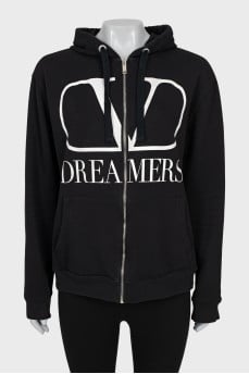 Black hoodie with zipper