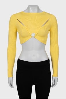 Crop top with button