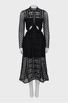 Lace dress with cutouts