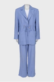 Linen suit with trousers