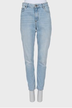 Mid-rise jeans in light blue