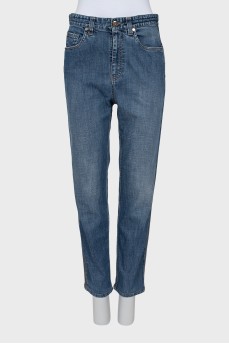 Skinny jeans with side embellishments