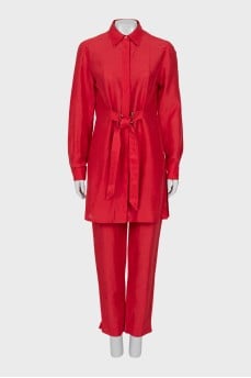 Suit of a long shirt and trousers