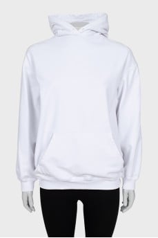 Oversized hoodie with branded logo on the back