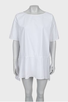 White T-shirt with frill