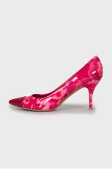 Patent Leather Shoes with Print