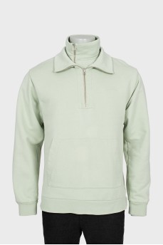 Men's double collar sweater