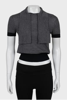 Striped wool t-shirt