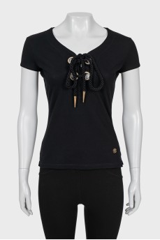 T-shirt with gold decor