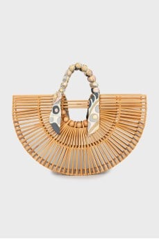 Half-round bamboo shopper