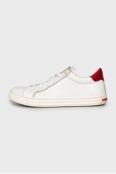 White leather sneakers