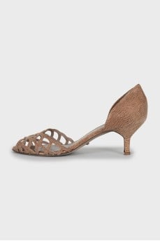 Leather slip-on sandals