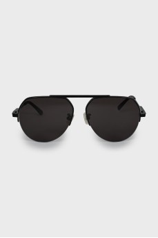 Mens Black Aviator Sunglasses