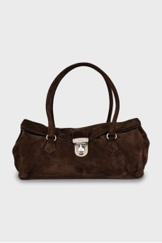 Brown suede bag