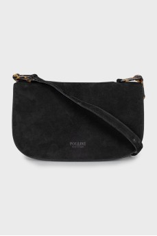 Black suede bag