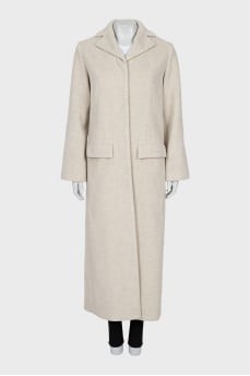 White wool coat
