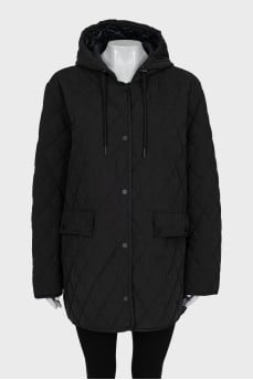 Jacket with hood and buttons