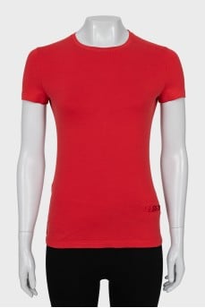 Red T-shirt with pocket
