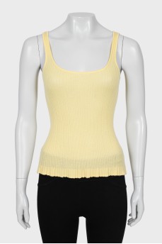 Cashmere fitted tank top
