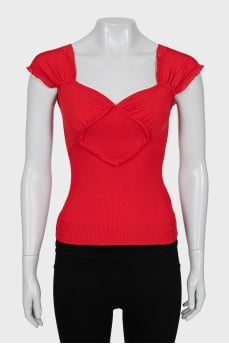 Red bodycon top