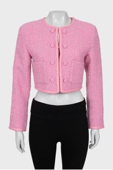 Pink tweed jacket