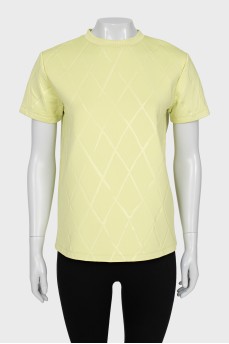 Yellow embossed t-shirt