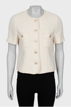 White tweed jacket