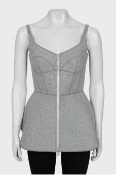 Strappy top with corset top