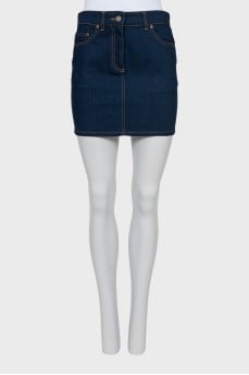 Blue Denim Mini Skirt