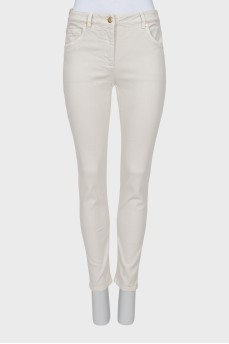 White skinny fit jeans