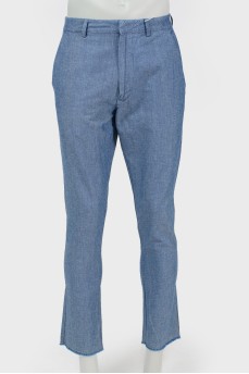 Raw hem jeans