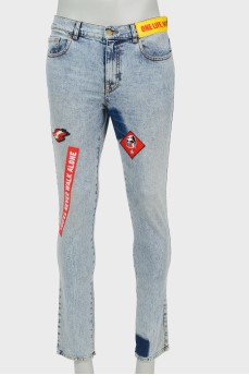 Jeans with patches