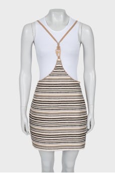 Striped top with thin straps