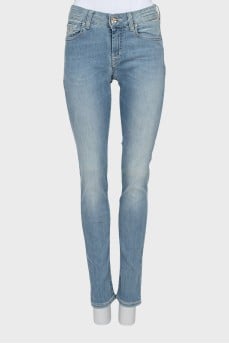 Straight fit jeans in light blue