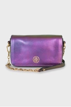 Multichrome leather crossbody bag