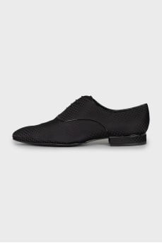Men's textile shoes in a checkered print