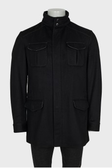 Men's Jacket with Hidden Hood