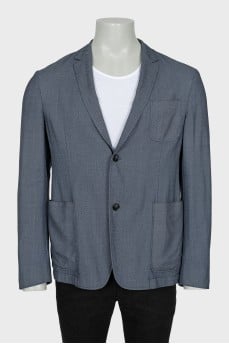 Men's wool jacket with chest pocket