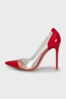 Shoes with transparent tops