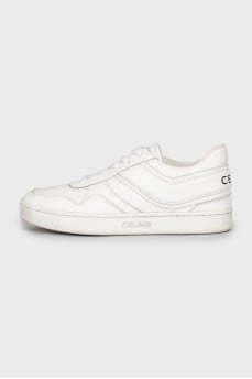 White leather sneakers