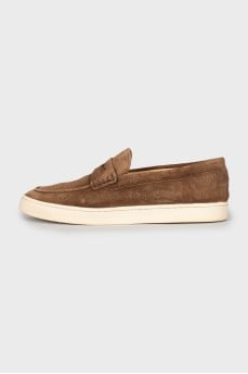 Men's Brown Suede Loafers
